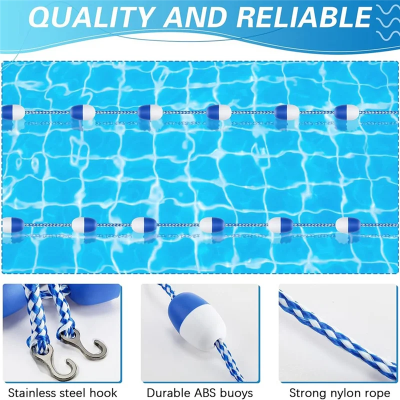 

MCGS-Swimming Pool Safety Separation Line Pool Rope Floats To Divide Pool For Indoor And Outdoor Swimming Pools