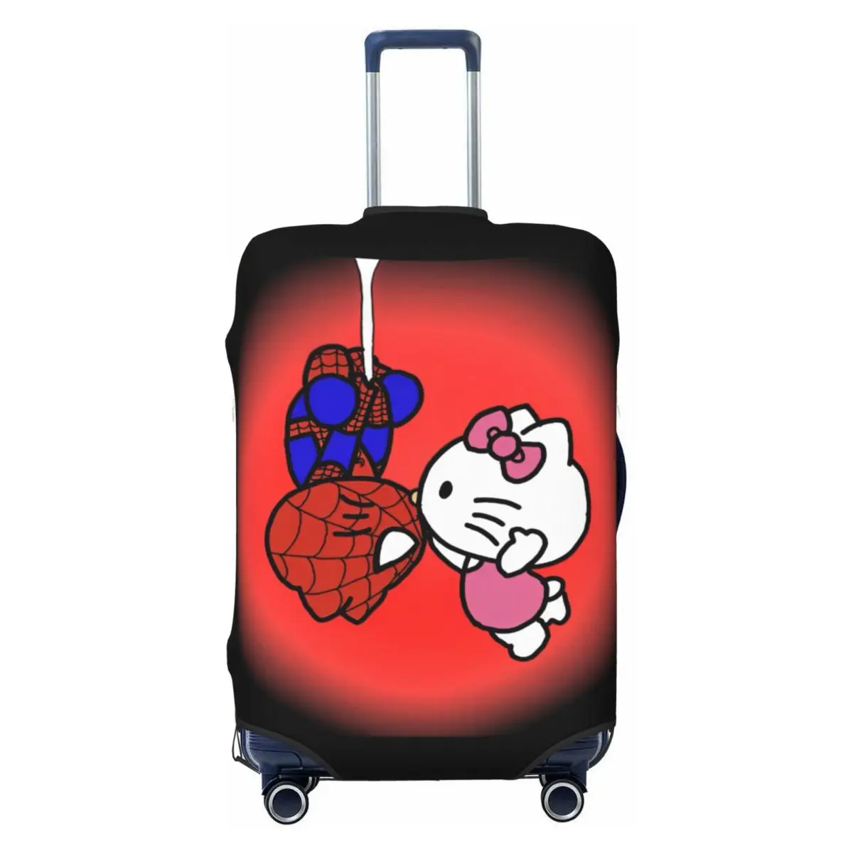 

Spiderman And Hello Kitty Suitcase Cover Flight Cruise Trip Strectch Luggage Case Protection