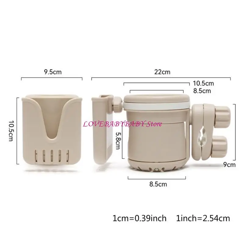 Secure & Adjustable Cup Holder with Phone Holder Bottle Stand for Pram & Bike 4XBC