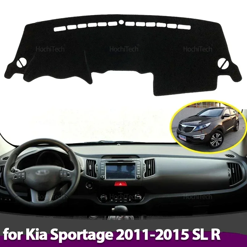 Couverture de tableau de bord de voiture pour Kia Sportage 2011 2012 2013 2014 2015 SL R, tapis pour tableau de bord