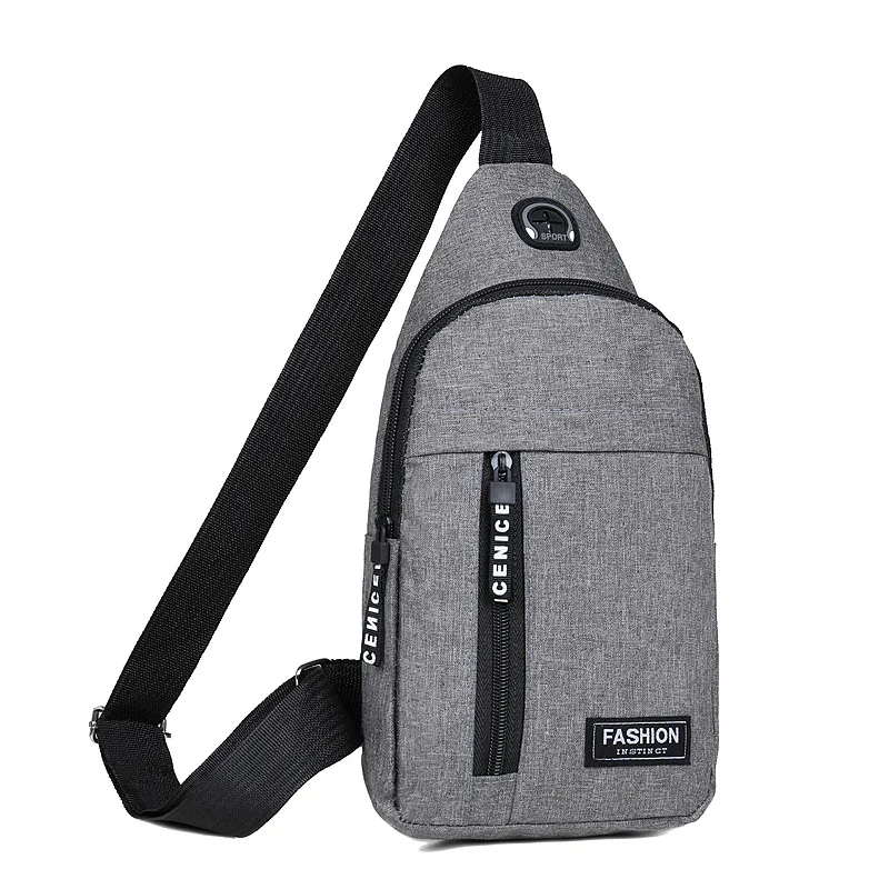 Multifunctional Chest Bag Men's Fashion Trend Oxford Cloth Shoulder Bag Multiple Pockets Waterproof Messenger Travel Sling Bag