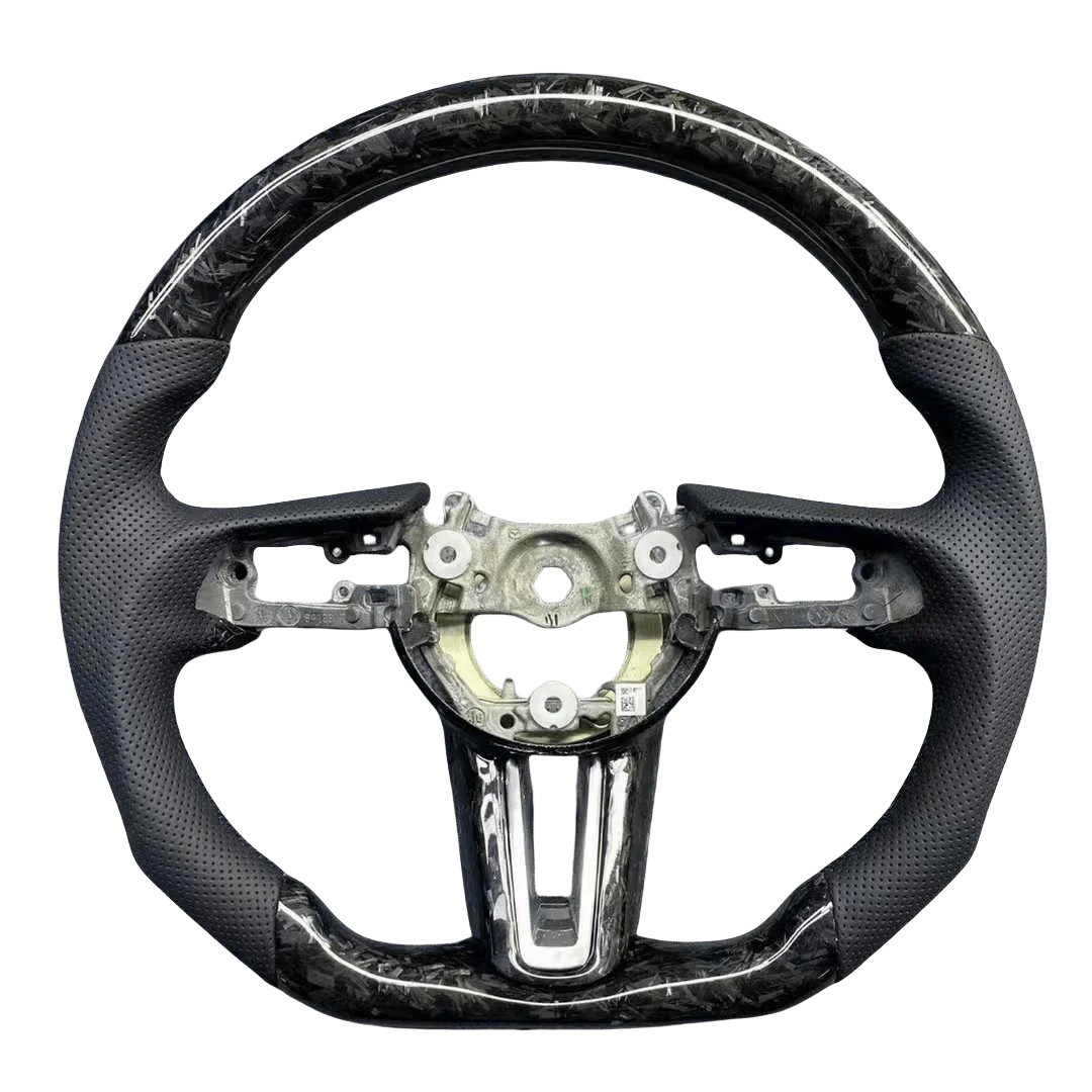 2026 NEW LED Smart Sports Carbon Fiber Leather Steering Wheel Compatible with 2020 M azda 3/Q50 Axela CX3
