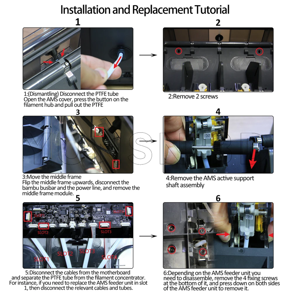 Aktiver Stützwellenmechanismus für Bambu Lab AMS HT AMS 2 Pro Zuführtrichter-Antriebswelle Fix-Spulen-Rotationsbaugruppe TZ 3D-Druckerteile – Detail 16