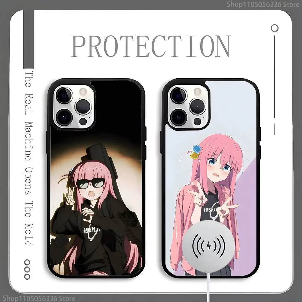 

B-Bocchi-the-Rock Anime Phone Case For Magnetic Wireless Charge Cover For iphone 16 15 14 13 12 11 Pro Max Plus Coque