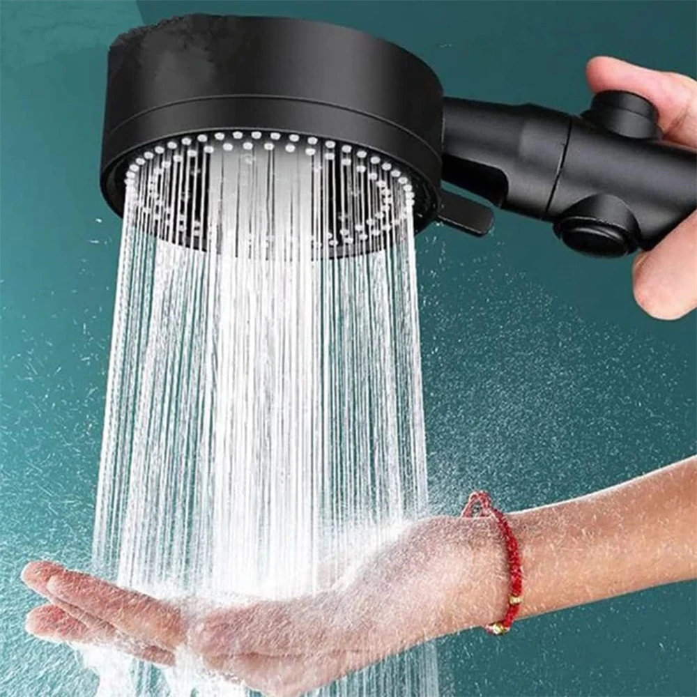 1 Piece Bathroom 5 Modes Adjustable High-Pressure Shower Head Water-Saving One-Key Stop Spray Nozzle Bathroom Accessories