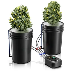 Mars Hydro 5-Gallon DWC Indoor Hydroponic Growing System Kit with 2 Buckets