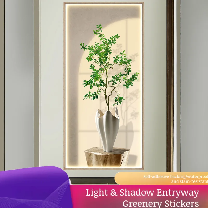 Light and shadow porch decorative wall painting Modern Painting Living Room Home Decoration 50*105cm decoration wall paste