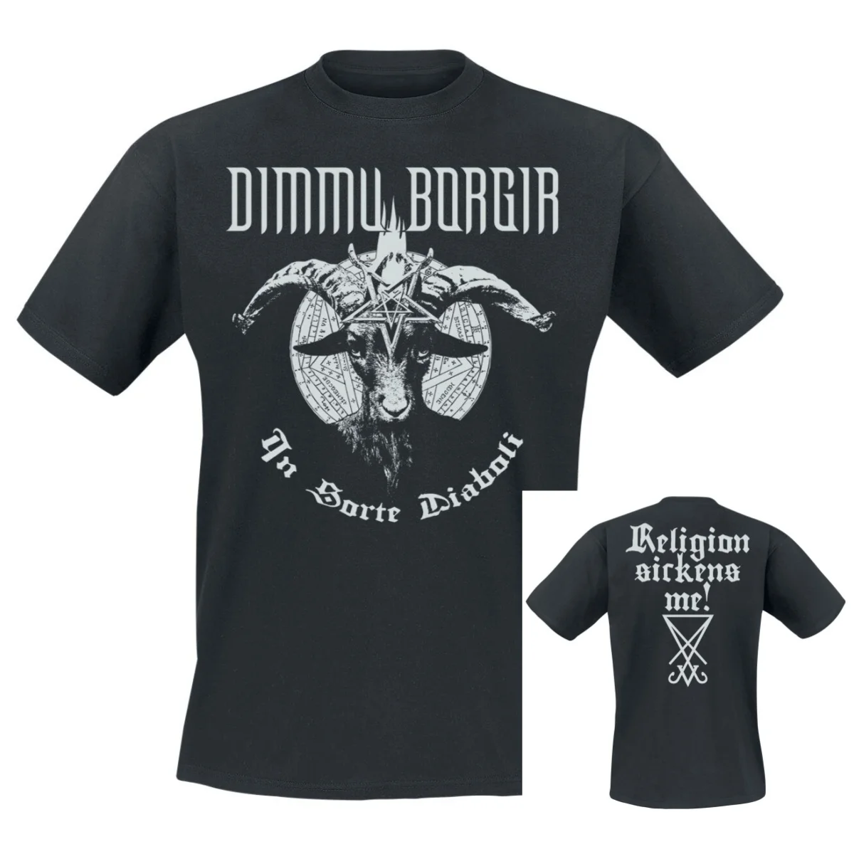 Hands of Death Dimmu Borgir Band T-Shirt 100% Cotton Graphic Tee Men Women Summer Streetwear Top