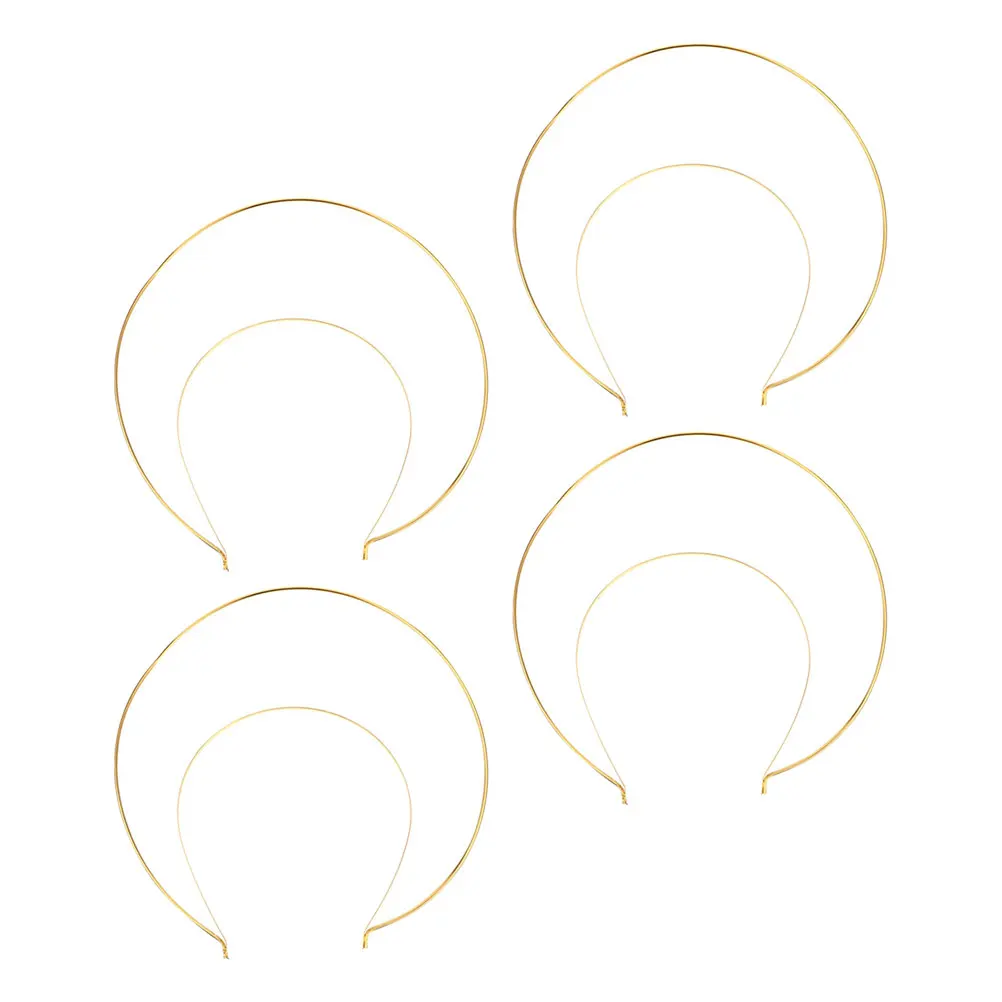 

4 Pcs Crown Headband Headdress Women Wedding Banquet Party Hair Hoops Exquisite Headband Travel Photo Accessories