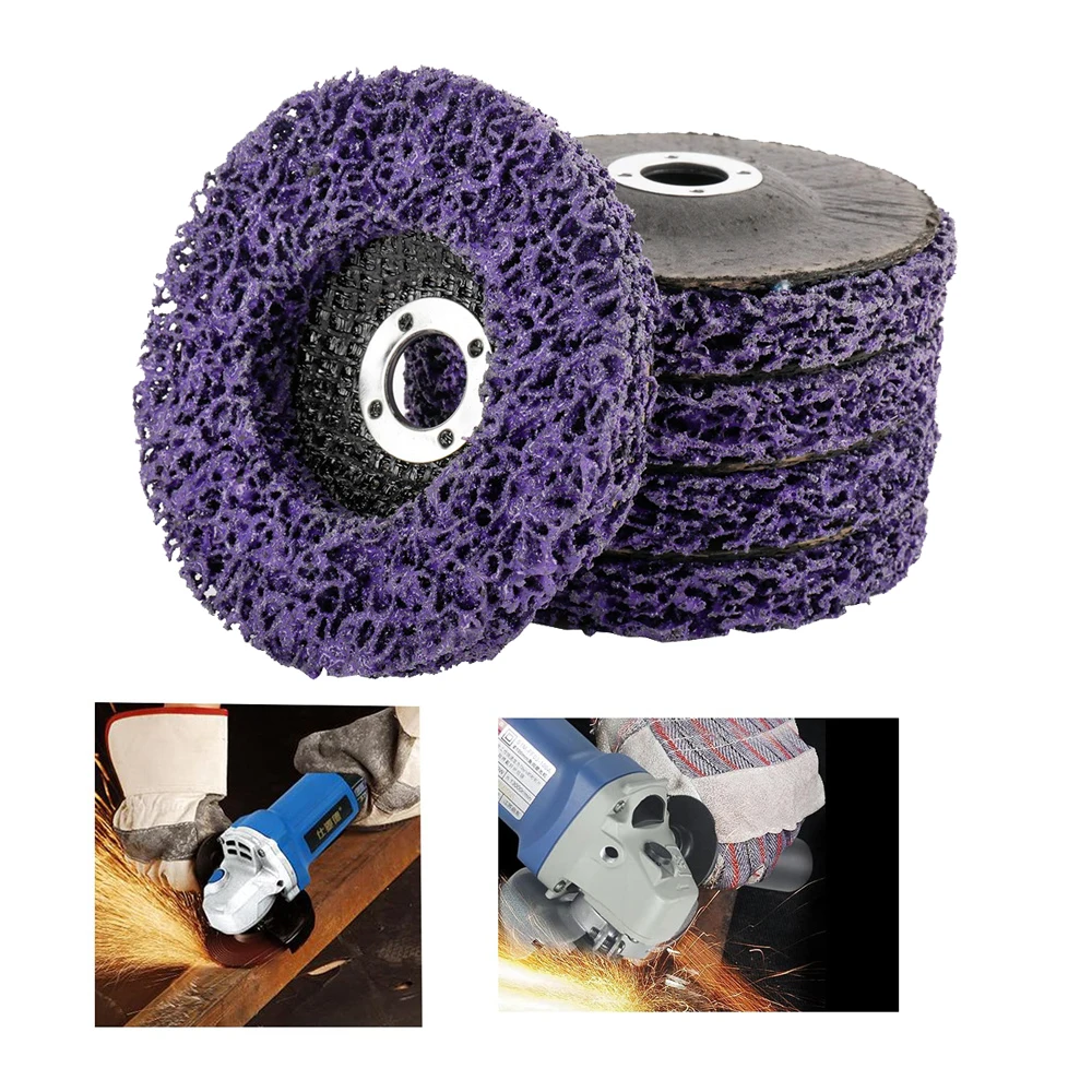 1pcs 100-125mm Poly Strip Disc Abrasive Wheel Paint Rust Remover Clean Grinding Wheels for Motorcycles Durable Angle Grinder Car