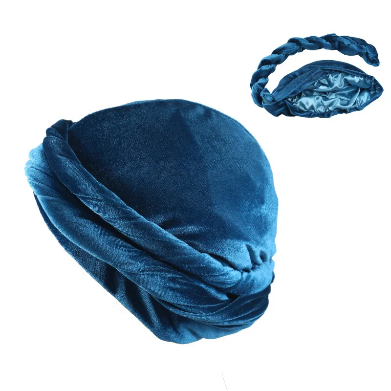 Solid Color Men's Velvet Head  - đánh giá và giá Men'S Fashion Head Scarf