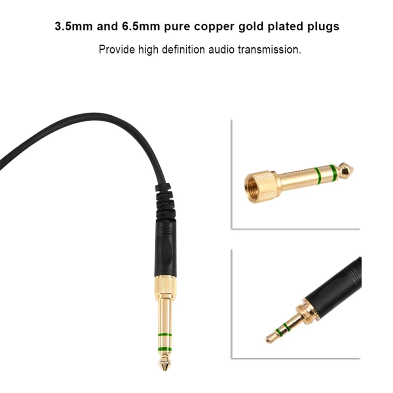 Coiled Headphone Cable with 3.5MM and 6.5MM Plug for DT 770 770PRO 990 990PRO