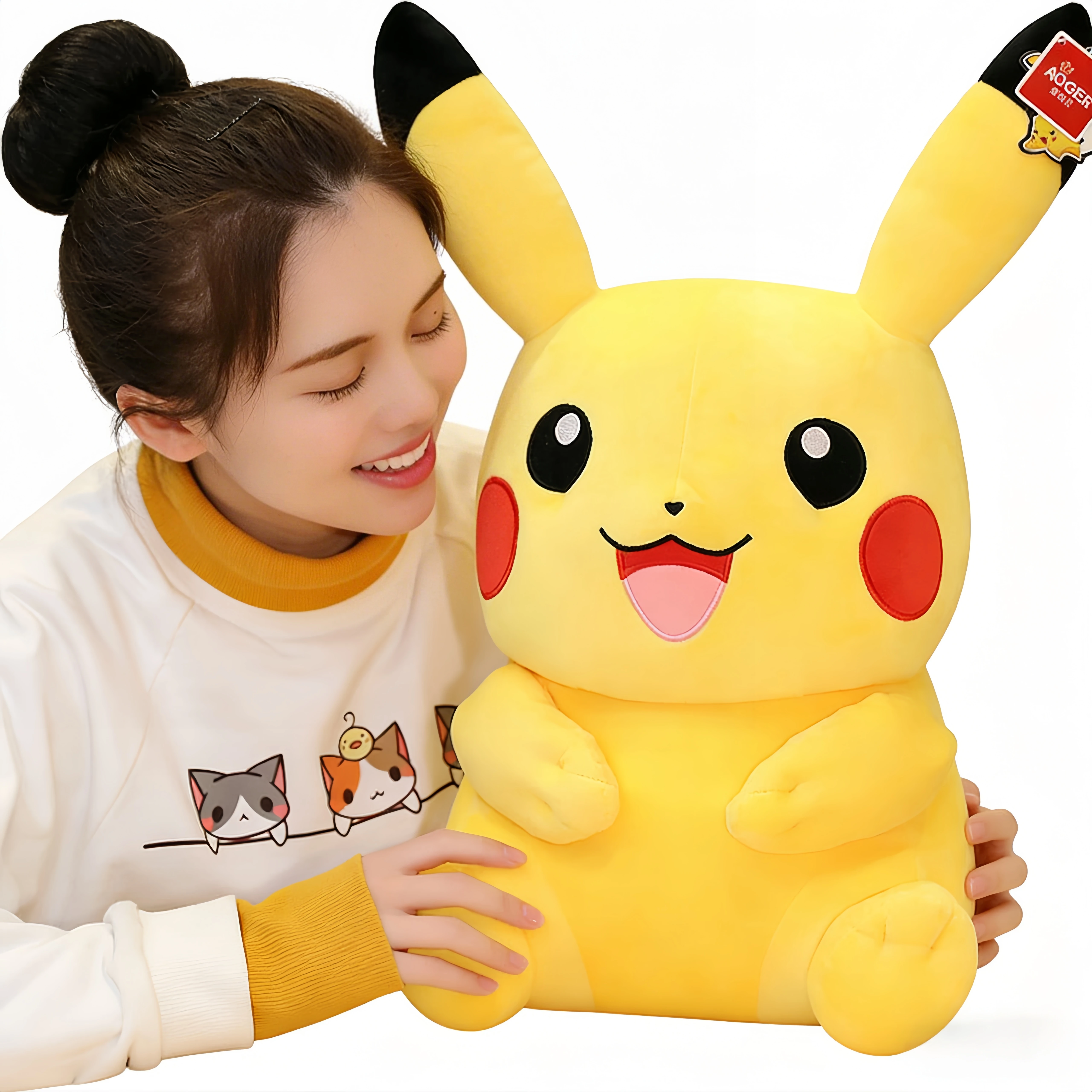 Big Size Pokemon Pikachu Knuffels Kussen Cartoon Pikachu Anime Elf Pluche Pop Soft Gevulde Kawaii Kinderpop Kerstcadeau Voor Kind