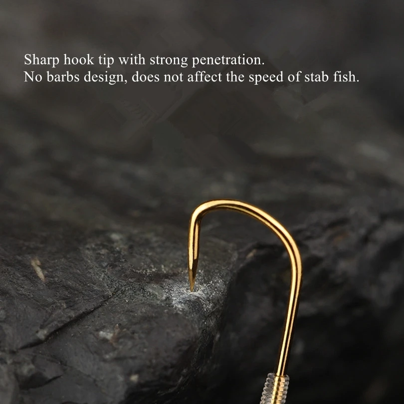 20pcs No Barbs Fishing Hooks with Line Super Quick Penetration Fishing Hook Tools Tie Nylon Line for Carp Grass Carp Crucian