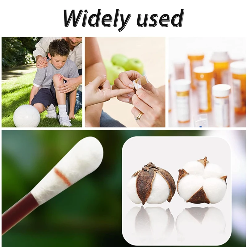 50/250 Pcs Disposable Iodine Cotton Swabs Multifunction Stick Wound Sterilize ​Asepsis Cotton Portable Outdoor Medical Supplies