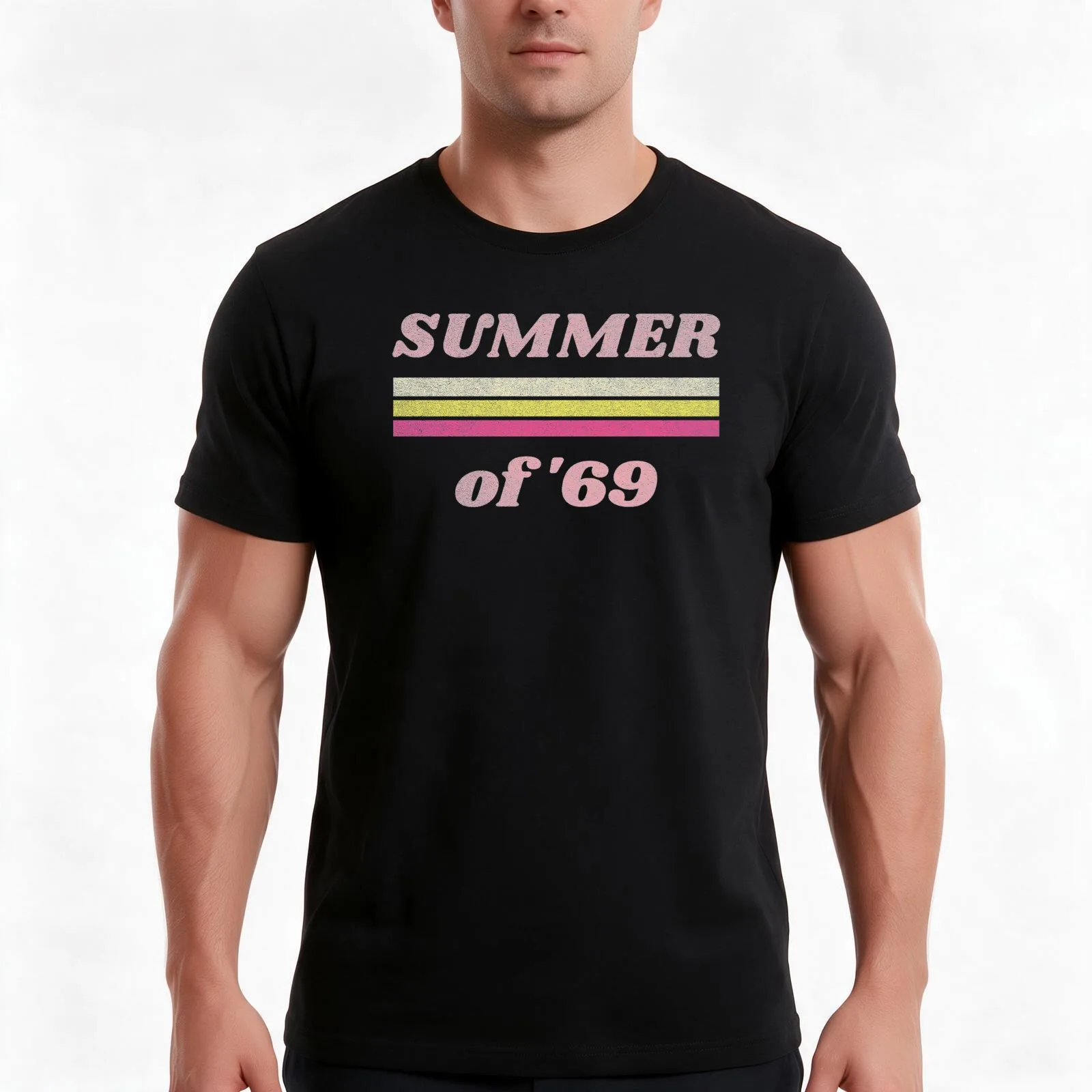 SUMMER OF 69 T-Shirt Summer Casual Cotton Tee Oversized Streetwear Tops Vintage Graphic Print Loose Fit Short Sleeve