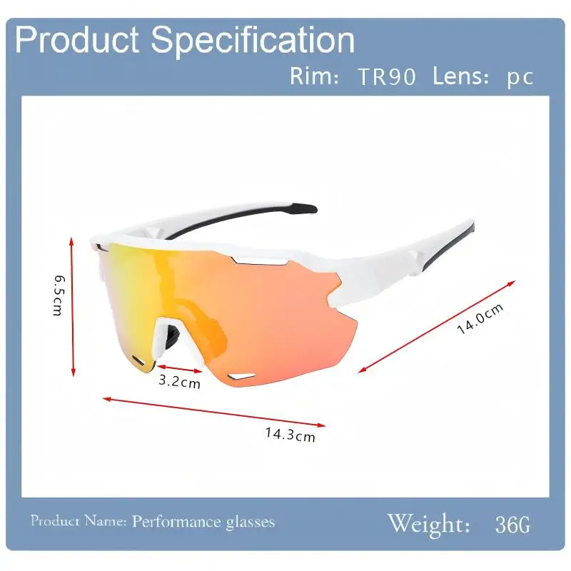 ارتداء نظارات شمسية مريحة لركوب الدراجات/المشي لمسافات طويلة، والرياضات الخارجية ونظارات اللياقة البدنية، ونظارات الصيد والمشي لمسافات طويلة #2