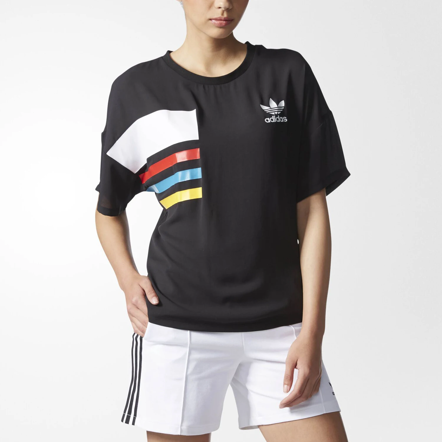 

Оригинальная женская повседневная спортивная футболка Adidas с изображением клевера, новая коллекция, AY9786