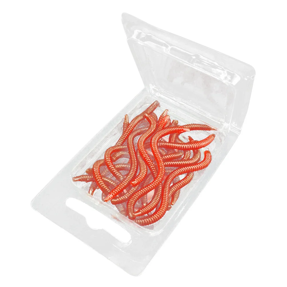 

20pcs 8Cm Realistic Fake Fishing Lures Bait Bionic Worm Lifelike Soft Biodegradable Reusable