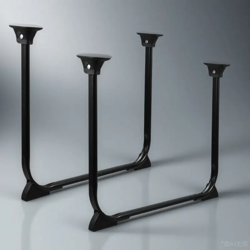 

2 шт. черные складные U-образные железные кронштейны для стола, кофейного столика, сменные опоры для складной мебели