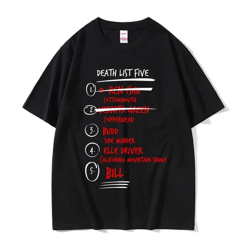 Famous Director Quentin Tarantino Movie Kill Bill Graphic T-shirt Men Hip Hop Fashion Oversized T Shirts Male Vintage Streetwear