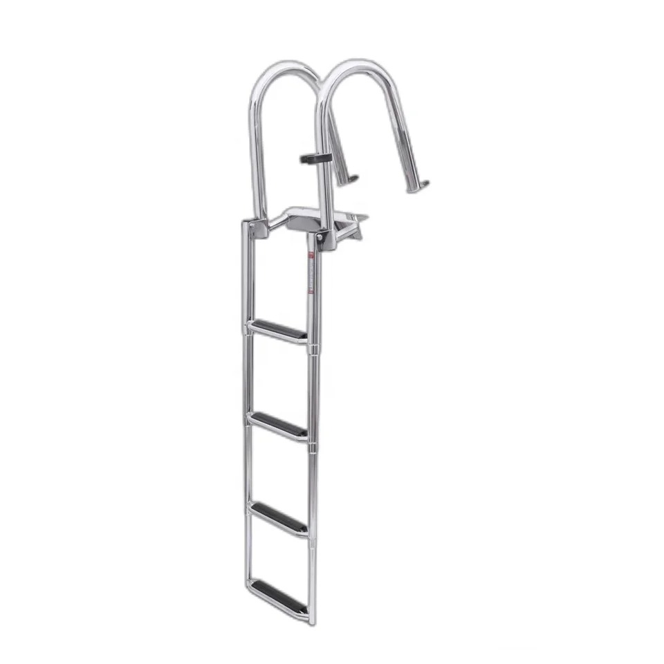MARINE HARDWARE AISI316 STAINLESS STEEL CONCEALED FOLDING HANDRAIL TELESCOPIC HANGING LADDER for YACHT BOAT ACCESSORIES