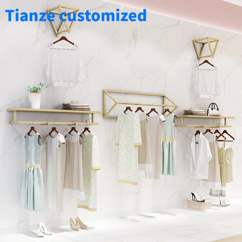 

(Customized) clothing shop furniture and interior design clothing shop display rack