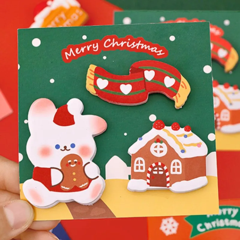 Merry Christmas Sticky Notes, Memo Pad, Label Note, Bookmarks, Notepad, Escola, Artigos de papelaria, Presentes de férias