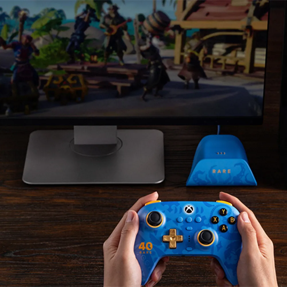 وحدة تحكم 8Bitdo Ultimate ذات 3 أوضاع نادرة إصدار الذكرى الأربعين 2.4G وحدة تحكم Xbox اللاسلكية لنظام التشغيل Windows وAndroid Xbox One،