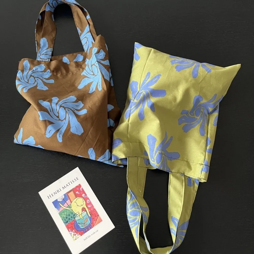 

Повседневная универсальная сумка с цветочным принтом, мини-мягкая сумка-тоут с принтом, квадратная сумка в корейском стиле для женщин