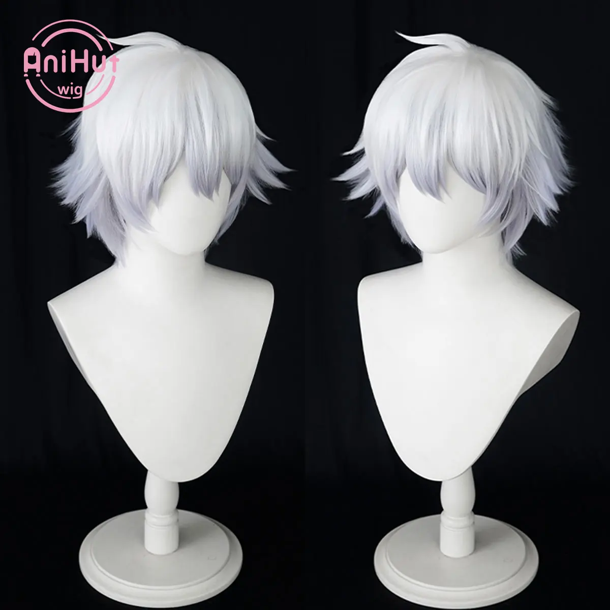 【AniHut】Sakata Gintoki Gin Tama Two Ver Cosplay Wig Heat Resistant Synthetic Cosplay Hair Gintoki Sakata Cosplay