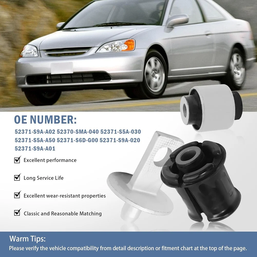 

Rear Axle Control Trailing Arm Bushing Bushes Kit 52371-S9A-A02 For Honda Civic CR-V Accessories