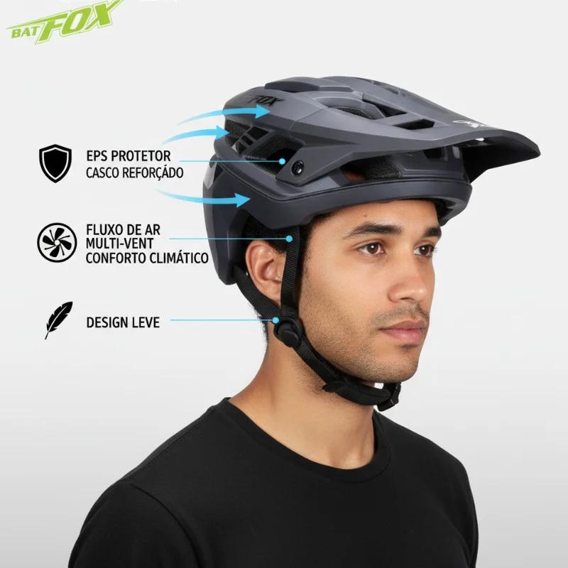 

Шлем для горного велосипеда BATFOX для взрослых, внедорожный шлем для езды по тропе, прочный защитный амортизирующий шлем MTB для экстремального спорта