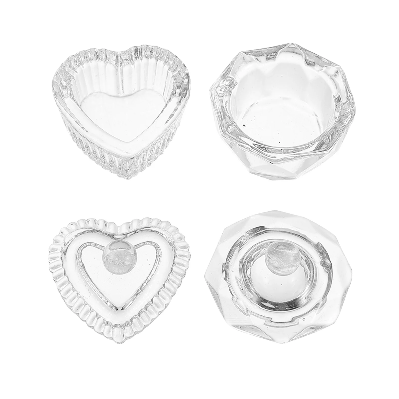 2pcs Crystal Cup Mini Acrylic Liquid Powder Container For Manicure Tools Kit Nail Art Work Acrylic Liquid Container Portable