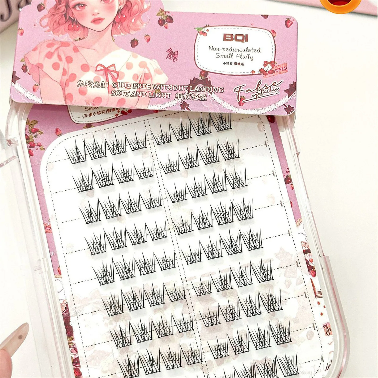 接着剤不要 個別まつげ クラスターつけまつげ Cカール 再利用可能 合成繊維 つけまつげ 自然なデイリーメイク用