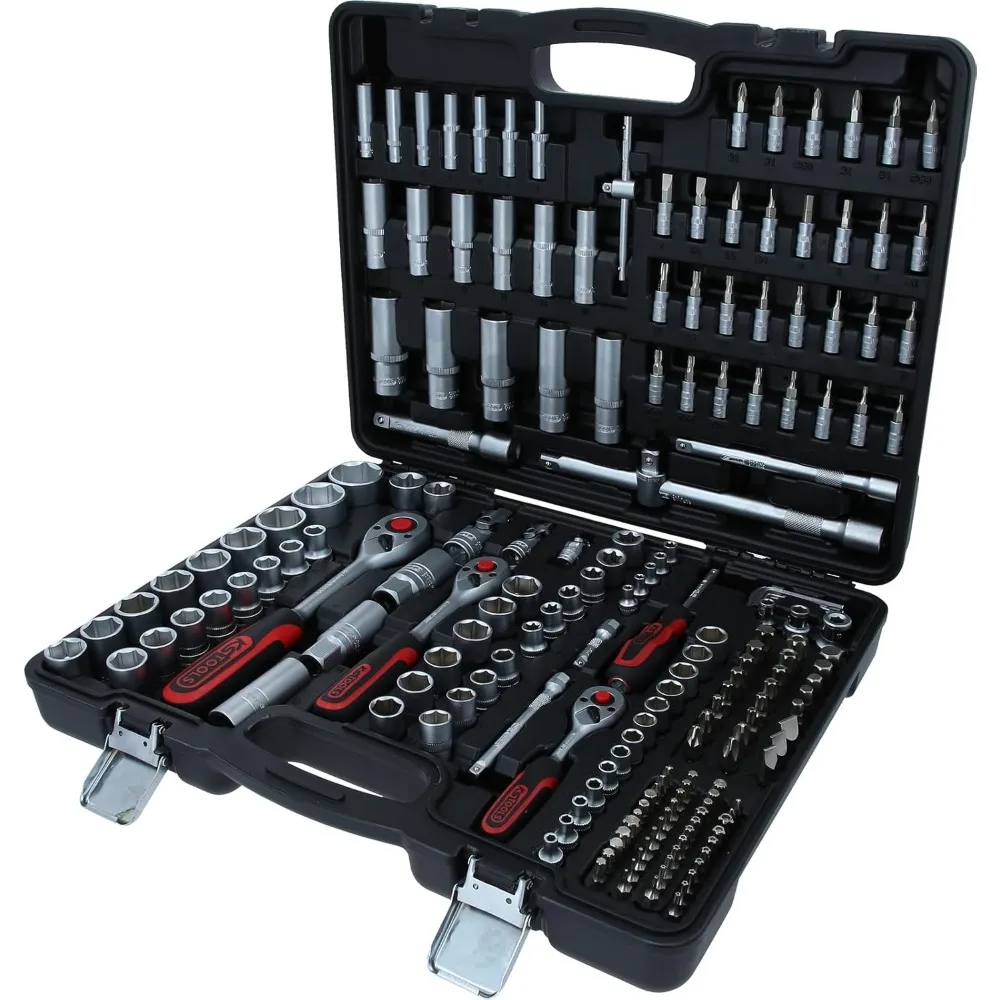 

KS TOOLS 917.0795 Socket Set, 195 pcs incl. fine gearing reversible ratchet 1/4 + 3/8 + 1/2