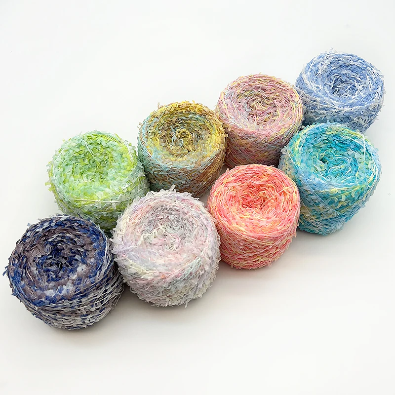 Yomdid 50 G/stk Gradiënt Polyester Breigaren Kleurrijke Vlinder Papier Garen Kleding Hoed Sjaals Diy Decor Draad Gehaakt Garen