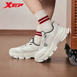 Xtep Chinoiserie Casual Shoes Female 2025 Spring Lightweight Sports Shoes Thick Sole Increase Street Style Sneakers 875118320006