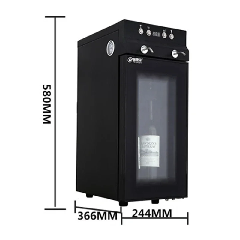 Red Wine Refrigerated Dispenser Desktop Commercial Compressor Refrigeration Nitrogen Freshkeeping Temperature Grape Wine Cabinet