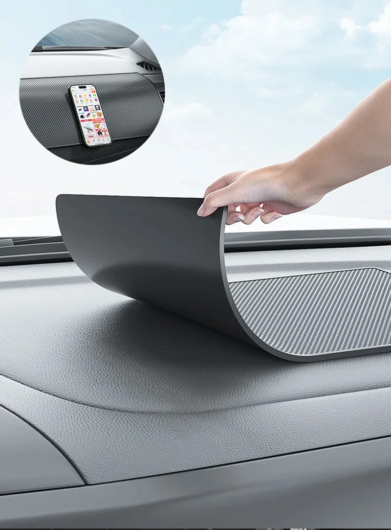 Klebrige Anti-Rutsch-Matte Auto-Armaturenbrett-Pad Hitzebeständige rutschfeste Matte Auto-Armaturenbrett Telefon Sonnenbrillenhalter Auto-Styling innen – Detail 10