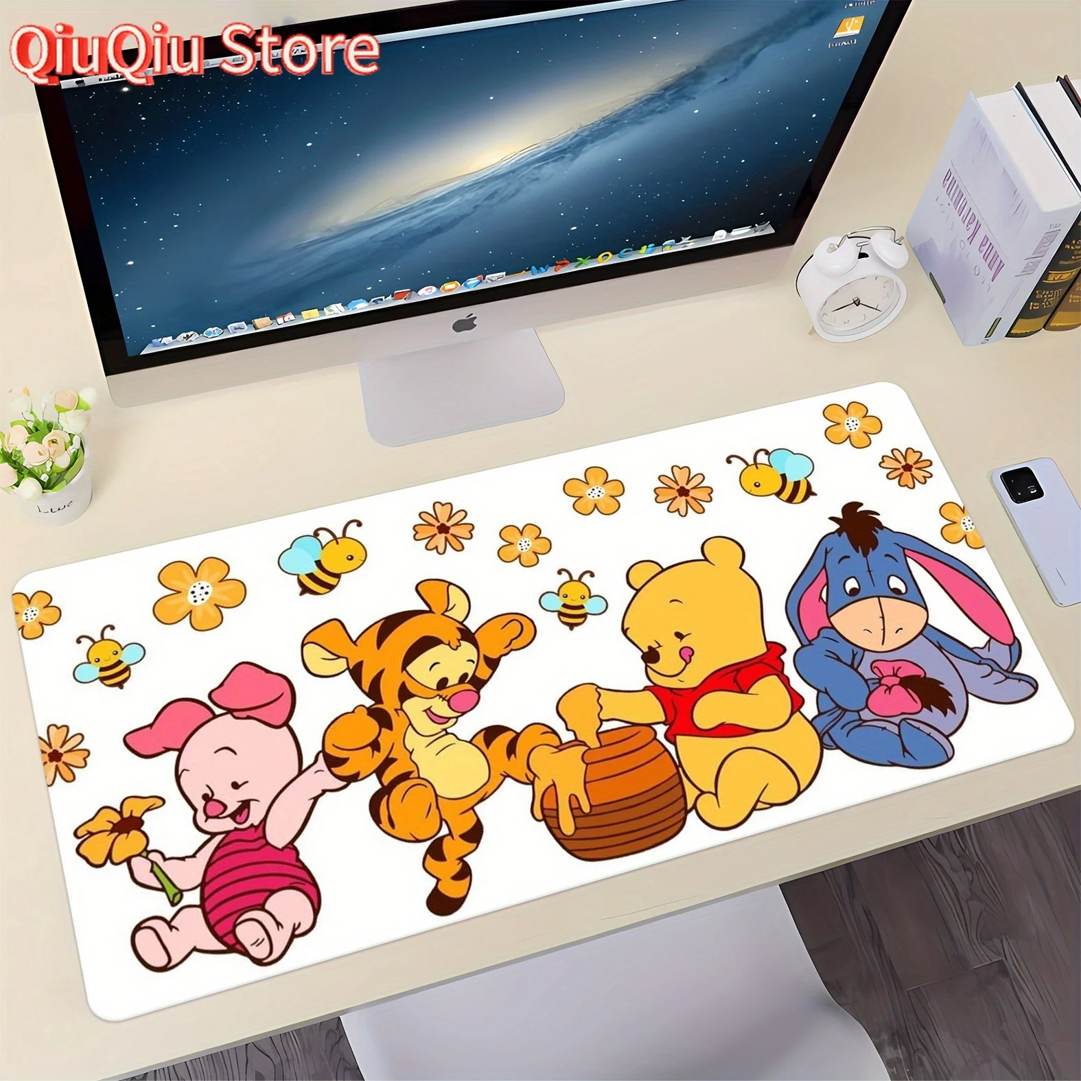 

Pooh Bear & Tigger Mouse Pad - Disney Themed Desk Mat for Office & Gaming, Waterproof Non-Slip Rubber Base, Cute Gift for Disney