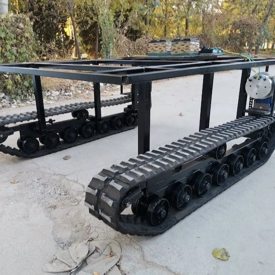 Tracked vehicles for sale rubber Robot Chassis Undercarriage Platform rubber track platform tracked chassis