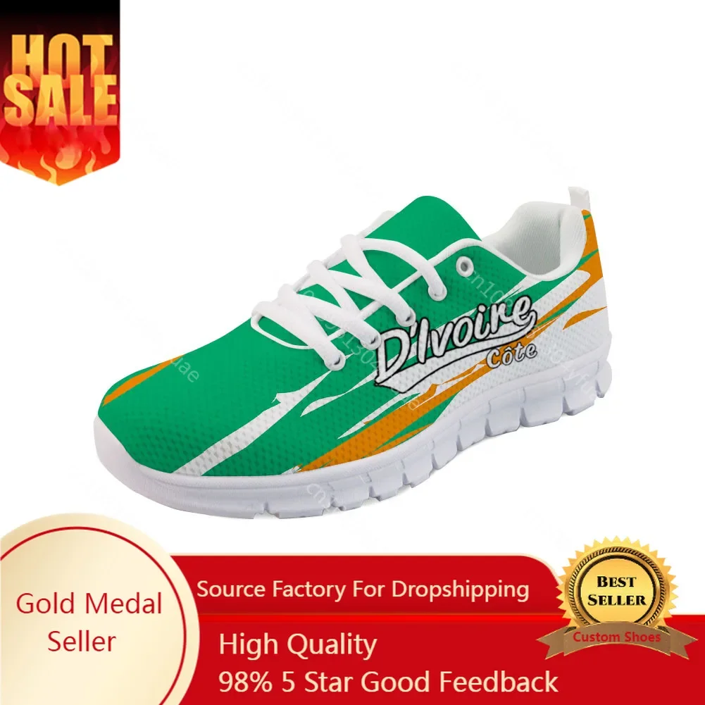 

Cote D'ivoire Youth Custom Made Name Number Team Logo Travel Ivory Coast Nation French D Ivoire Flag Print Photo Casual Shoes