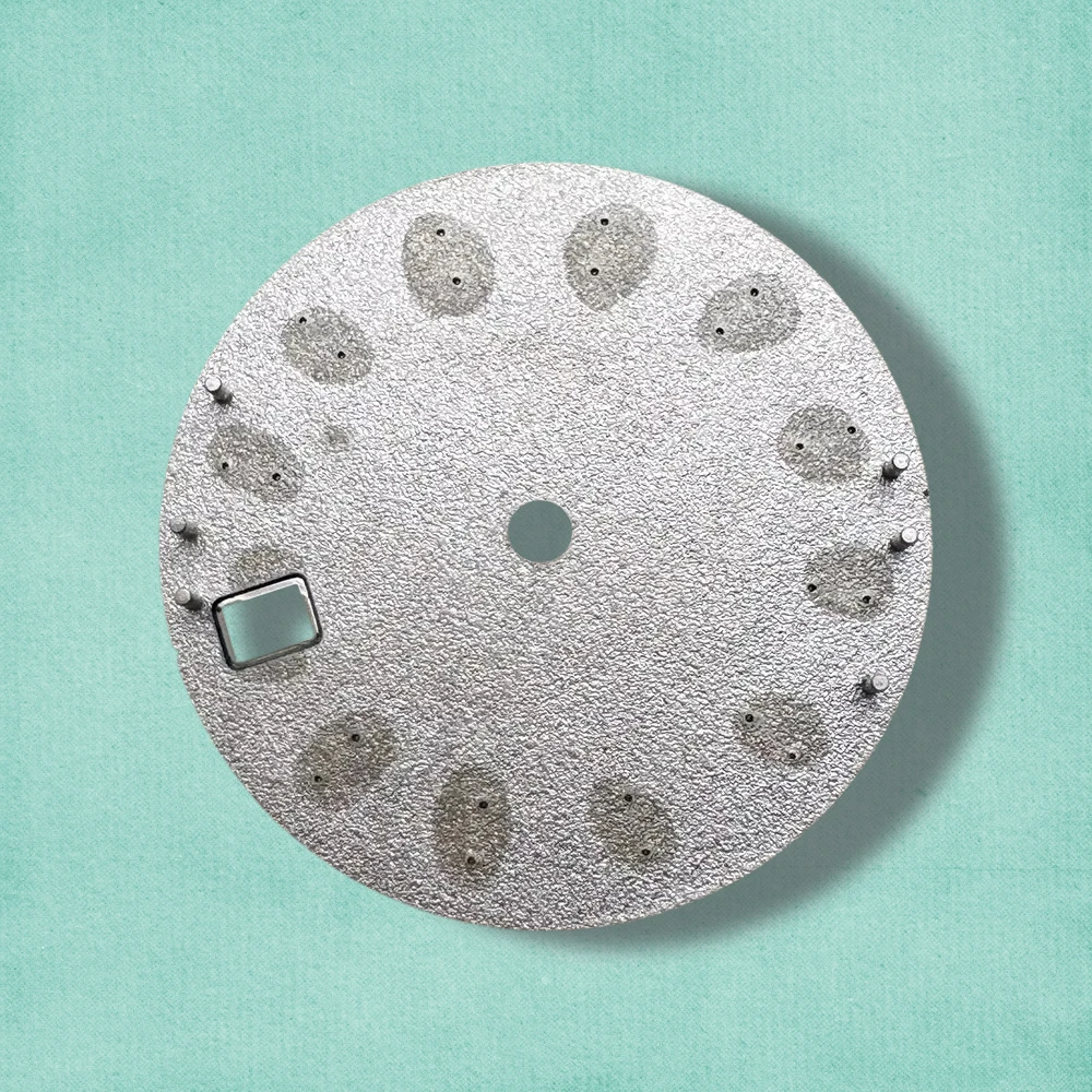 28.5mm GS Logo Wave Dial Suitable For NH35/NH36 Japan Movement Green Luminous High Quality Watch Modification Accessories