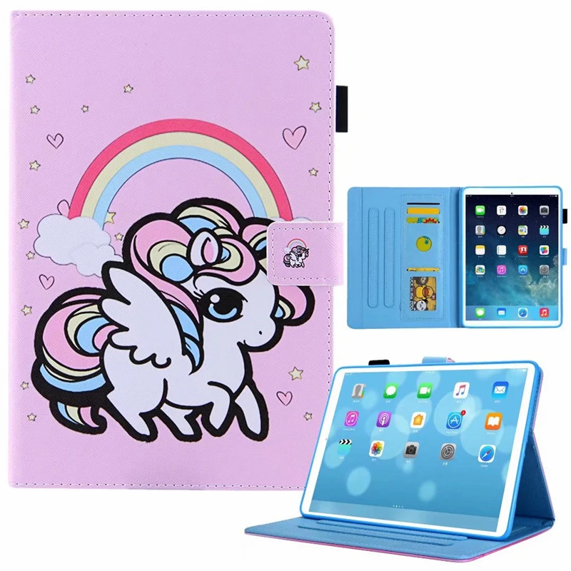 For iPad 7th 8th 9th 10.2 Pro 11 2021 2020 Air 4 10.9 Smart Case For iPad 10.5 Air 2 9.7 Mini 5 6 Cartoon Protective Cover Shell