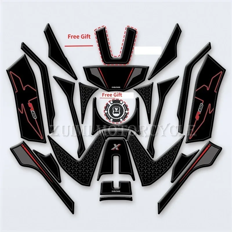 For 2026 VOGE SR450X rubber fuel tank sticker, motorcycle anti-scratch sticker, anti-slip film, modification accessory