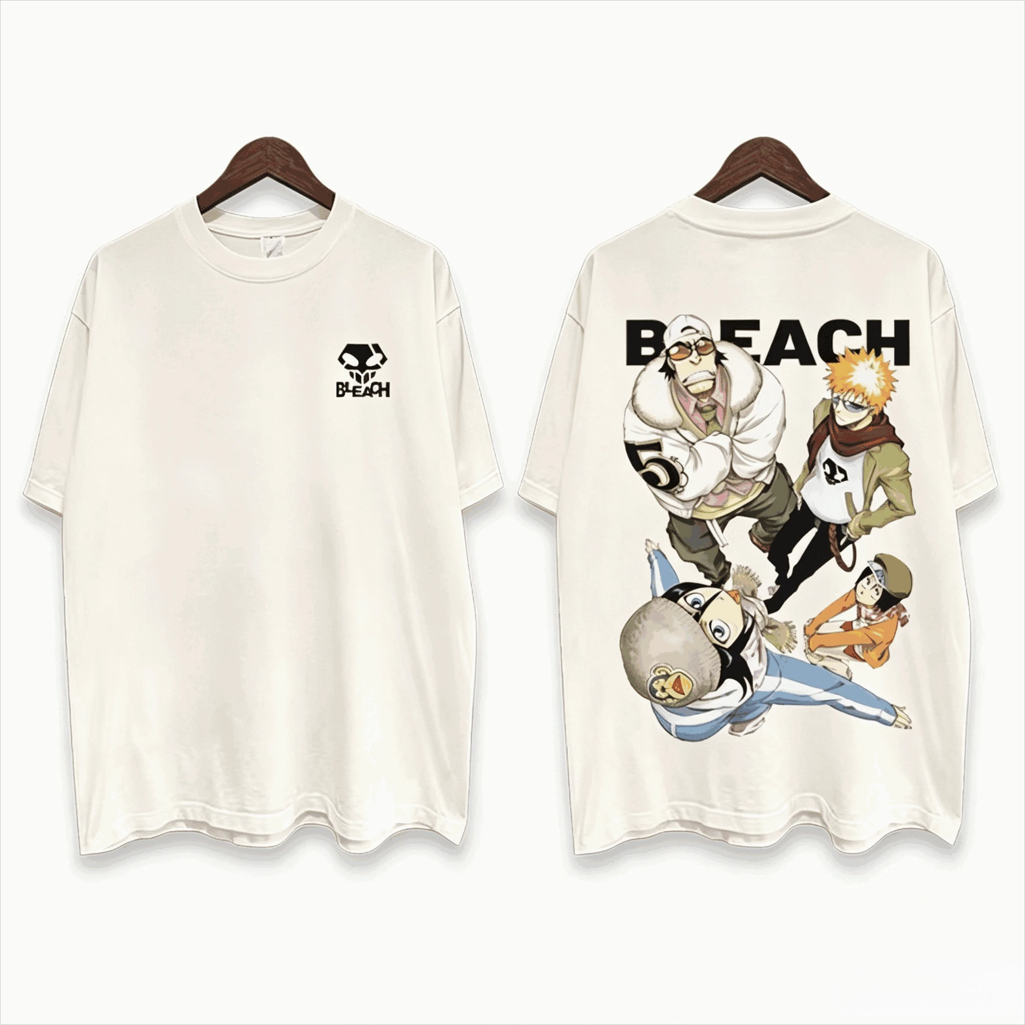 Summer Hot Sale Anime Bleach Cotton Clothes Men Women Vintage Harajuku High Quality T-shirt Y2K Gothic Cotton Oversized T-shirts