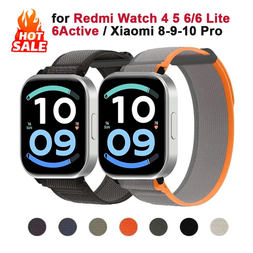 Nylon Strap for Redmi Watch 6 Lite 6Active 4 5 6 Smart Watch Sports Bracelet for Xiaomi Band 8-9-10 Pro Watchband Accessories