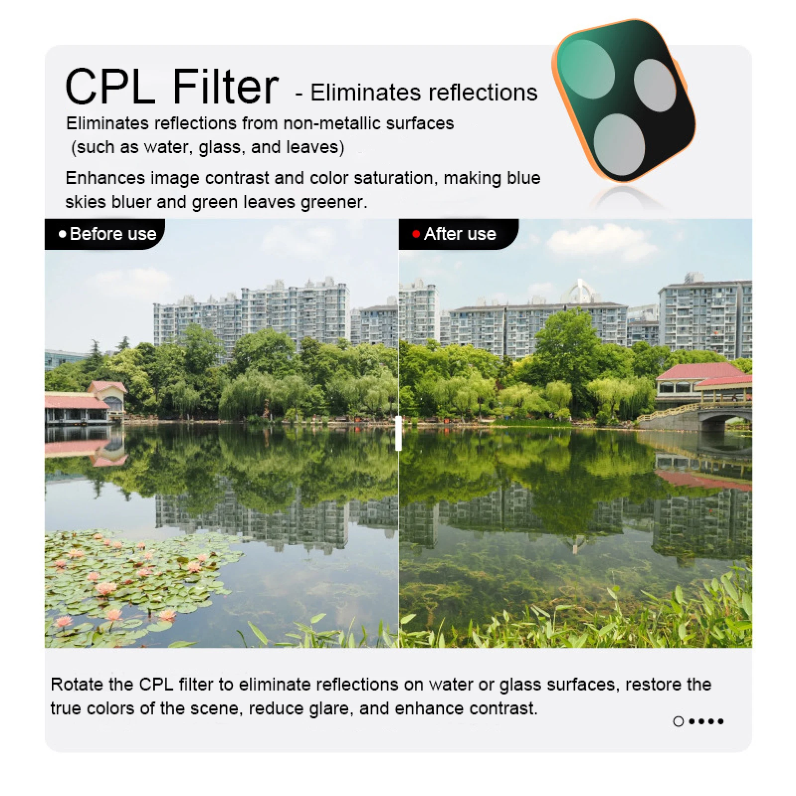 

Magnetic CPL/Black Mist 1/4/UV Filter For iPhone 17 Pro/ProMax Optical Glass Multi Layer Enhances Color Saturation Filter Set