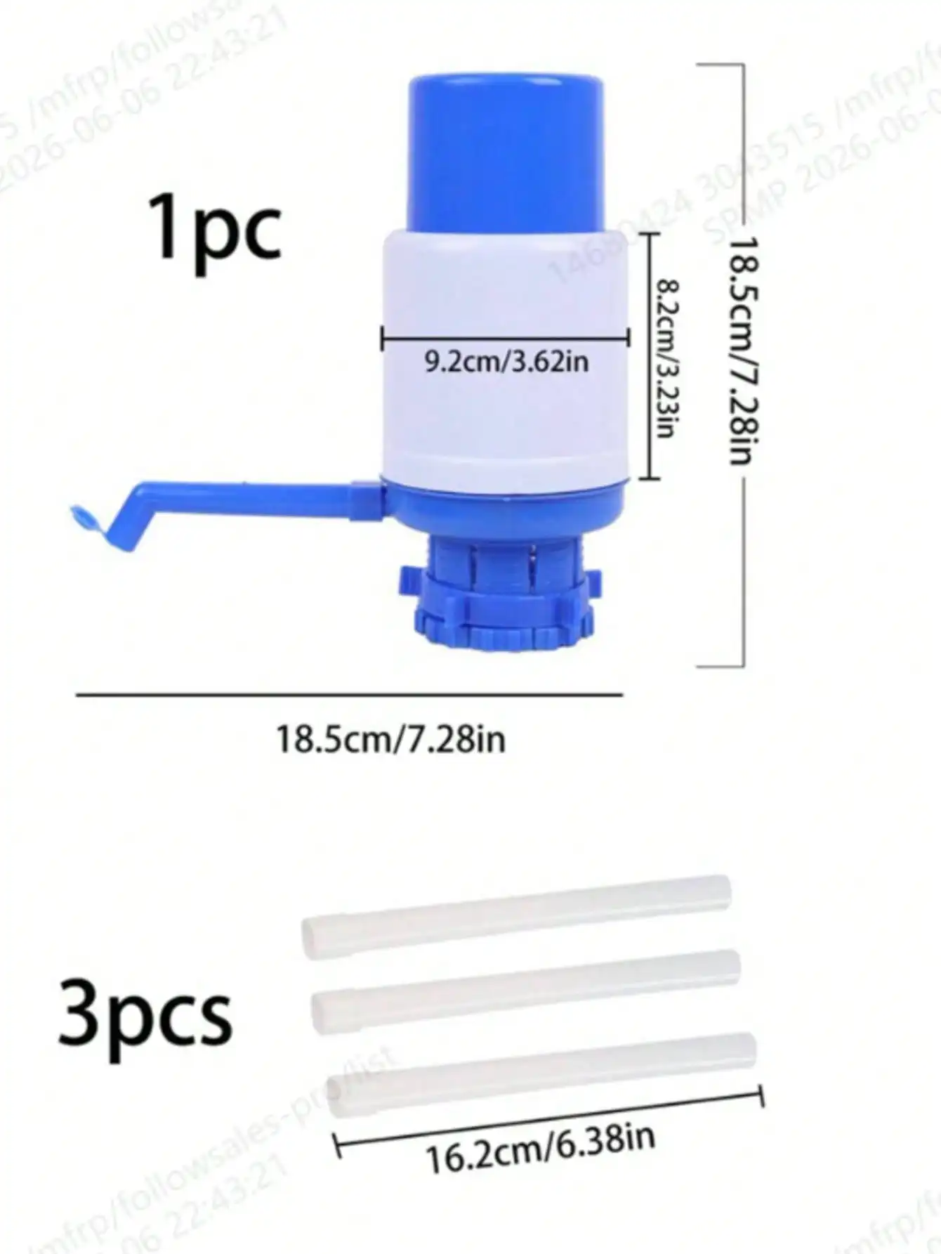 1pc Manual Water Pump With Stop Valve For Bottled Drinking Water Dispenser, Pure Water Press Type Device Back To School